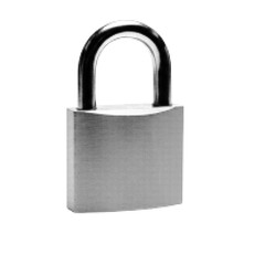 Fototapeta premium Halftone style black and white locked padlock icon isolated with transparent background security concept illustration with dot shading effect in center composition