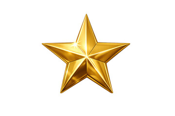 Obraz premium Golden star rating success and quality concept, shiny 3d trophy or award symbolizing achievement and excellence