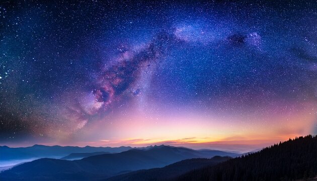 amazing starry sky at night banner design stellar nightscape cosmic stars deep space background night sky display celestial event stunning astronomical view elegant banner layout