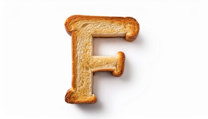 Fototapeta premium bread letter f on white background