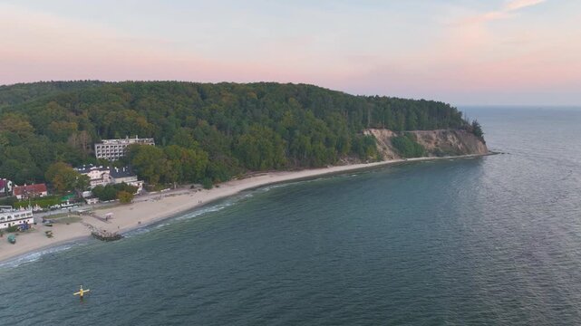Orlowo Cliff on the Baltic Coast, Gdynia, Poland