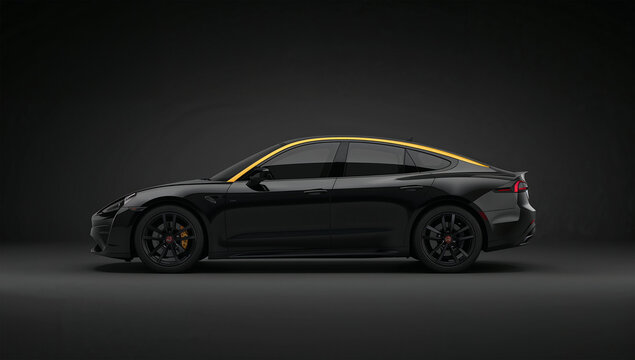 ガンメタ基調にイエロー差し色で広告的に魅せる部品構成