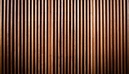 Obraz premium close up of a wall with vertical wooden slats
