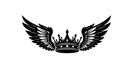 Obraz premium Royal Crown with Majestic Wings Emblem Design.