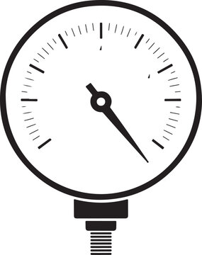 pressure gauge vector illustration manometer dial and needle