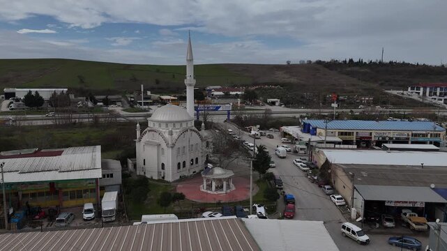 Turkish mosque featuring Ottoman-style Islamic architecture, with elegant domes and slender minarets. The video reflects the cultural heritage, spirituality, and historical significance of mosques in 
