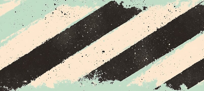 Modern abstract background with diagonal black stripes and light green texture elements