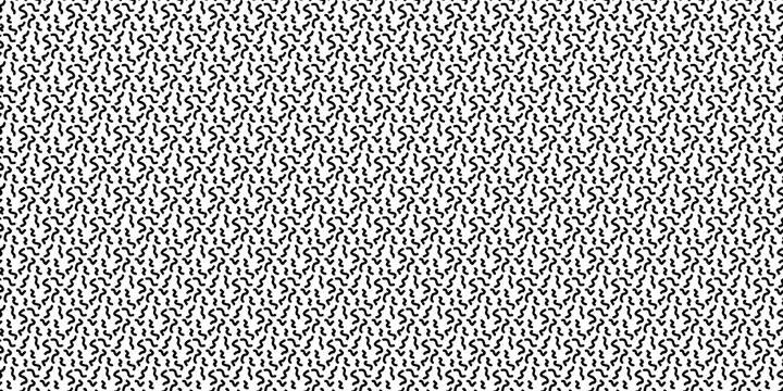 seamless pattern of small black squiggles on white background transparent background