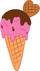 Valentine Cute Ice Cream Icon 