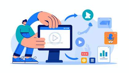 Video Content Management Illustration