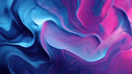 Obraz premium Abstract Swirls of Blue and Pink