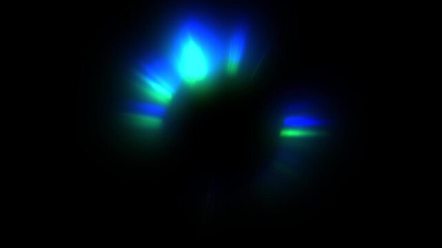 Bright glowing lights in circle shape animation on black background
