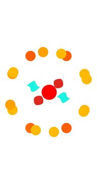 Animation Of Mobile App Loading Screen Ui Background, Waiting Screen, Download Or Waiting, Loading, Background Screen, Data Transfer, With Looping Geometric Figures (2)