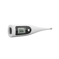 Digital thermometer showing 98.6 degrees