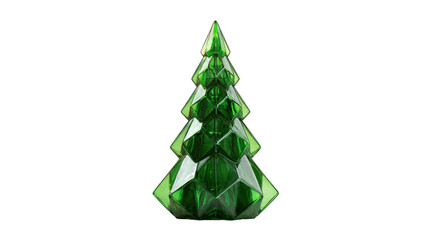 Obraz premium Elegant Emerald Green Faceted Glass Tree