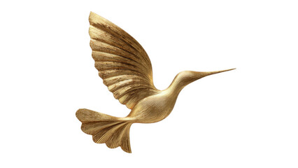 Obraz premium Golden hummingbird sculpture in flight