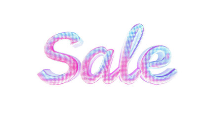 Fototapeta premium Holographic 'Sale' Text