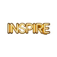 Fototapeta premium Inspire Neon Sign