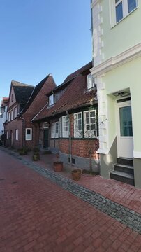 typische Gasse in der Altstadt von Eckernförde