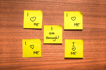Sticky Notes with Self-Love Messages