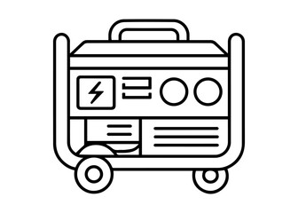 Fototapeta premium Generator line icon vector on a white background Vector line icon
