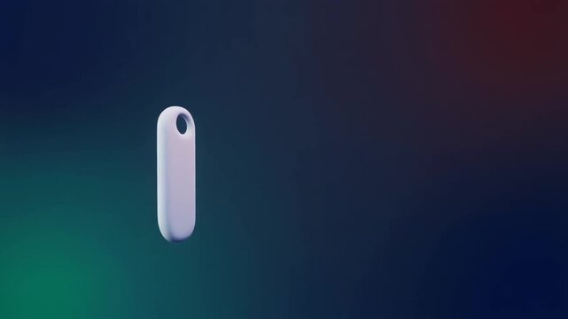 Abstract Passkey Authentication Token Floating, Passwordless Login Cybersecurity Concept