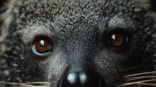 Binturong Close-Up: Adorable Bearcat Face