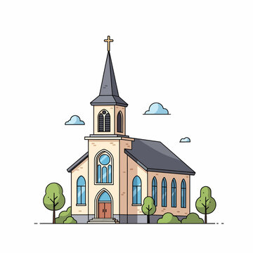 Simple Church Illustration