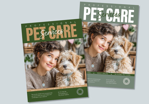 Pet Care Services Flyer Template