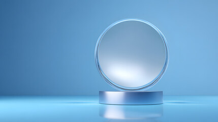 Glass sphere on metallic stand