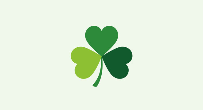 Three Leaf Clover Icon Illustration Design.