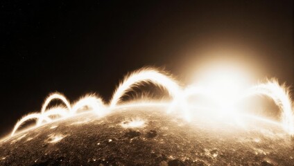 Solar flares erupt from sun's surface