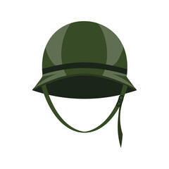 Naklejka premium Green military combat helmet for soldier protection. Illustration.