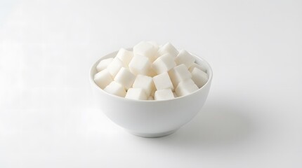 White Sugar Bowl with Sugar Cubes