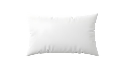 White throw pillow isolated on transparent background png