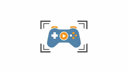 Blue Game Controller with Orange Buttons. © Rehan Dwi Yoga