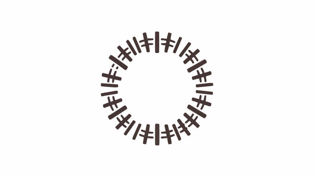 Tally Marks Counting System in Circle.