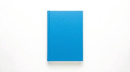 Bright solid blue rectangular shape with smooth edges ideal for design templates and digital backgrounds Notebook Cover Mockup