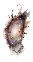 Spiral Galaxy With Glowing Stars In Space Realistic Photo