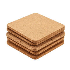 Stack Of Golden Brown Bread Biscuits Isolated On Brown Background