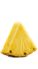 Sweet Pineapple Slice on Yellow Background Macro Studio Lighting Food Photography
