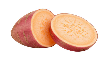 Sweet Potato Cut Transparent Isolated Healthy Food Ingredient