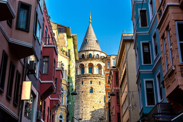Fototapeta premium Galata Tower in Istanbul, Turkey