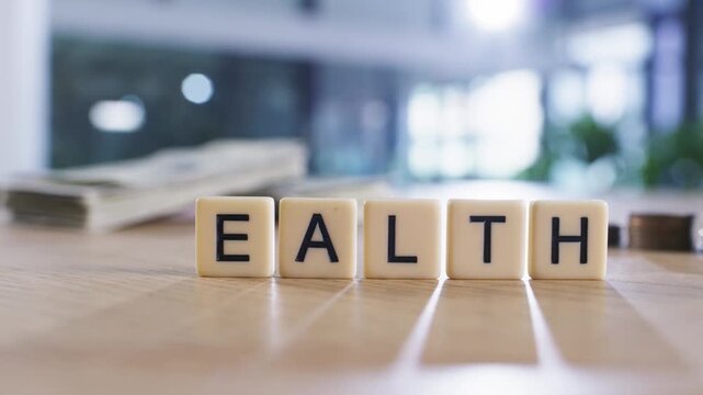 video footage of a man removing a tile from a game set WEAT