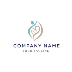 Fototapeta premium Abstract logo design representing family care and community support.