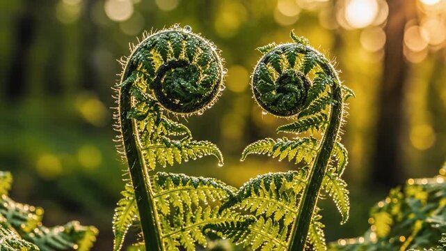 Fern Scrolls: Capturing the mesmerizing detail of delicate fern fronds unfurling in a verdant forest, the photograph displays nature's exquisite artistry.
