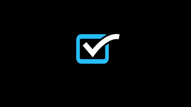 Animated Check mark icon, positive symbol, tick mark icon, confirm, correct concept animation