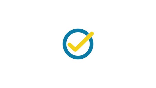 Animated Check mark icon, positive symbol, tick mark icon, confirm, correct concept animation