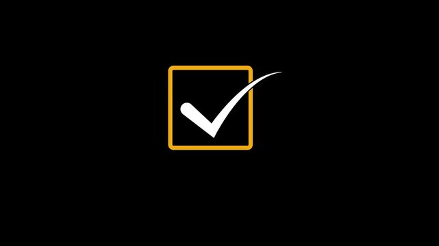 Animated Check mark icon, positive symbol, tick mark icon, confirm, correct concept animation