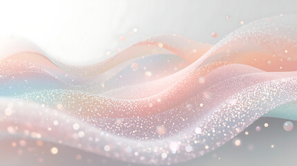Fototapeta premium Pastel Wave Background with Ethereal Sparkle for Soft Design Themes